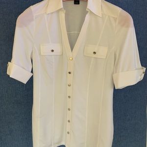 White House Black Market white pullover top